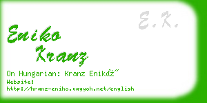 eniko kranz business card